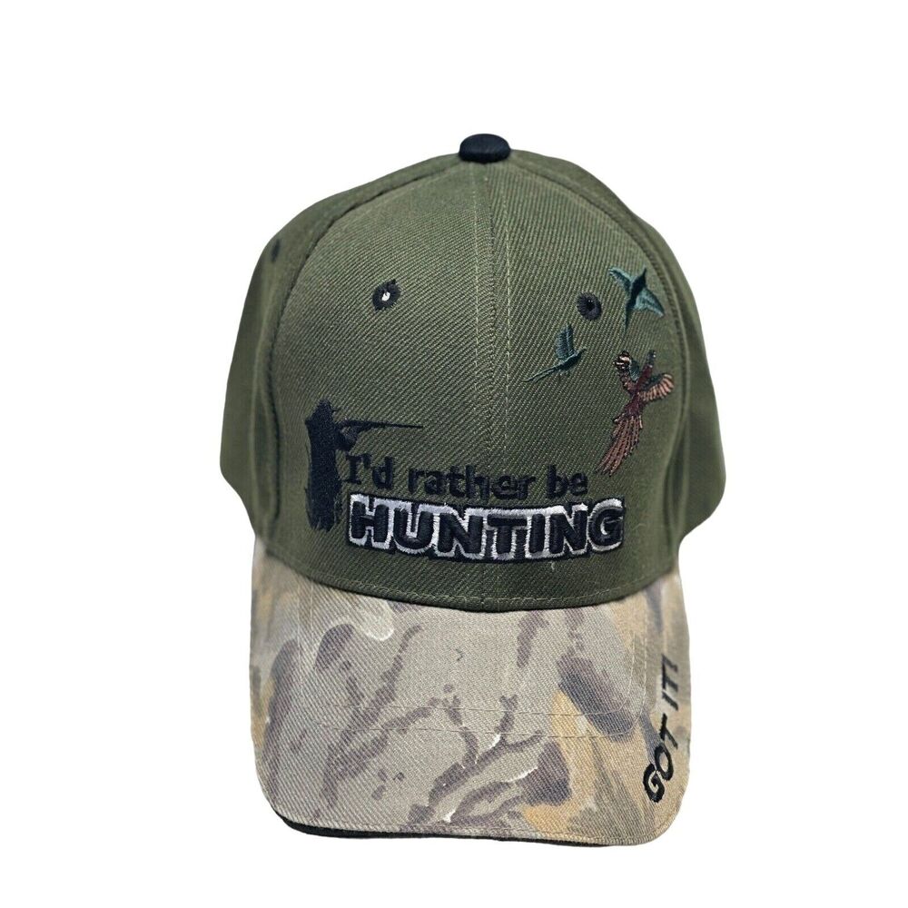 Hunting Pheasants Embroidered Men's Size OS "Rather Be Hunting" Santo Brand